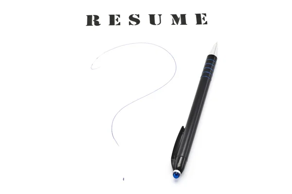 Pen and resume — Stock Photo, Image