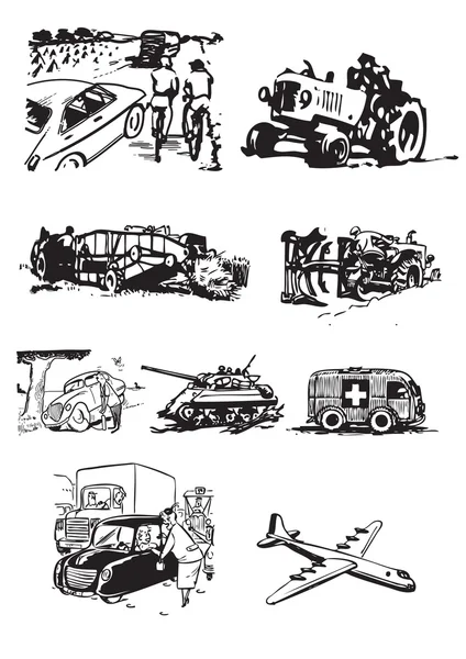 stock vector Vintage vehicles