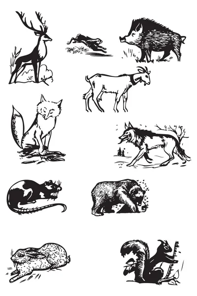 Animales de época Ilustración de stock