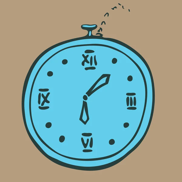 Horloge de dessin animé — Image vectorielle