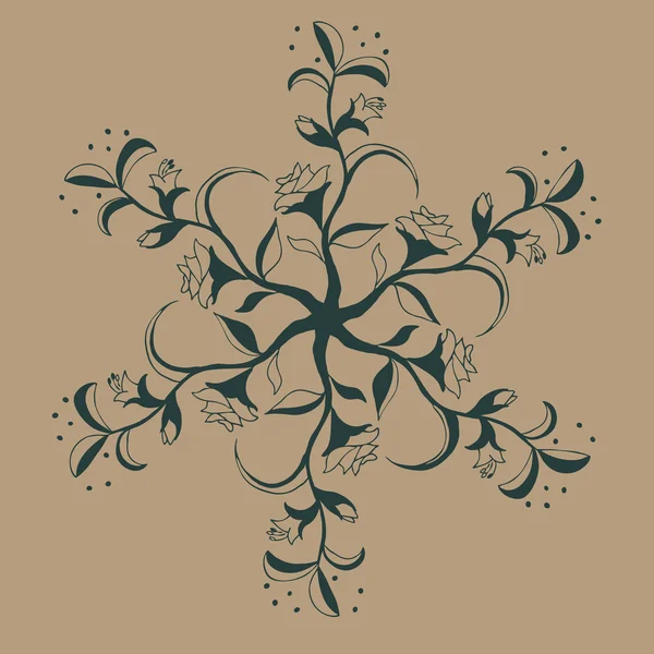 Retro floral ornament — Stock Vector