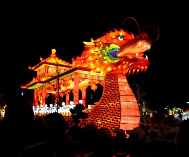 Chinese Dragon Boat lantern clipart