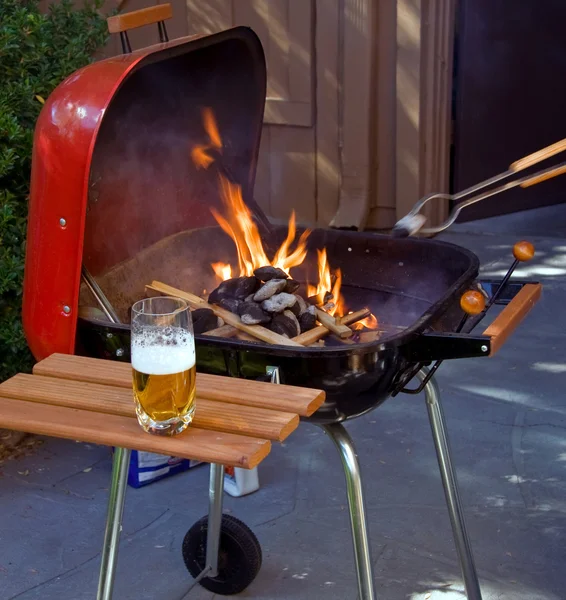 Grill and beer — Stock Photo, Image