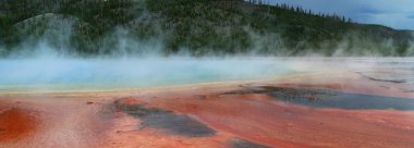 Yellowstone. Termal havuz. Panorama.