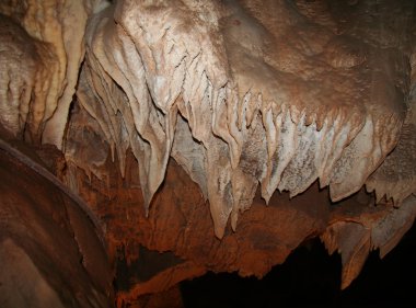 Stalactites in cave clipart