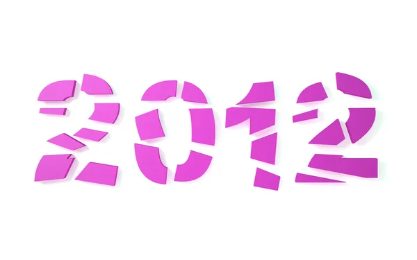 破碎的 2012年新的一年 — 图库照片
