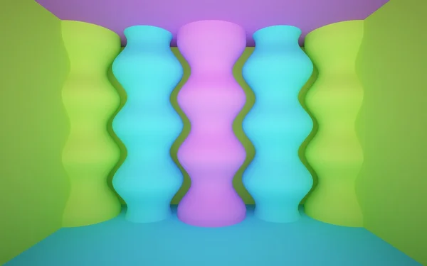 Columnas en relieve coloreadas — Foto de Stock