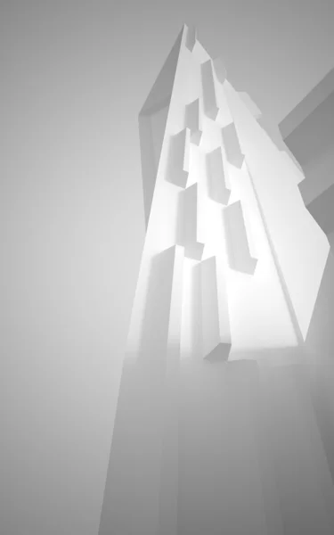 Ansicht eines abstrakten Wolkenkratzers von unten — Stockfoto