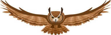 Flying owl clipart