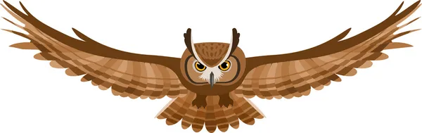 Flying owl — Stock Vector