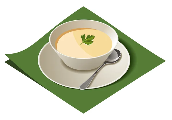 Une assiette de soupe — Image vectorielle