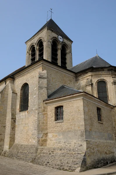 França, a igreja de Oinville sur Montcient — Fotografia de Stock