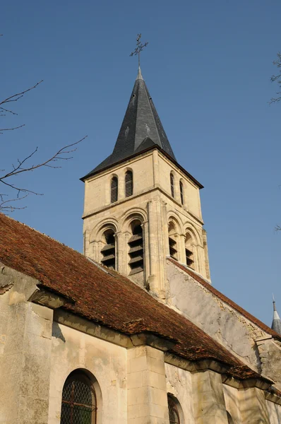 Ile de france, η γοτθική εκκλησία της themericourt — Φωτογραφία Αρχείου