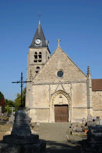 Ile de 法国，维莱 en arthies 老教堂 — 图库照片