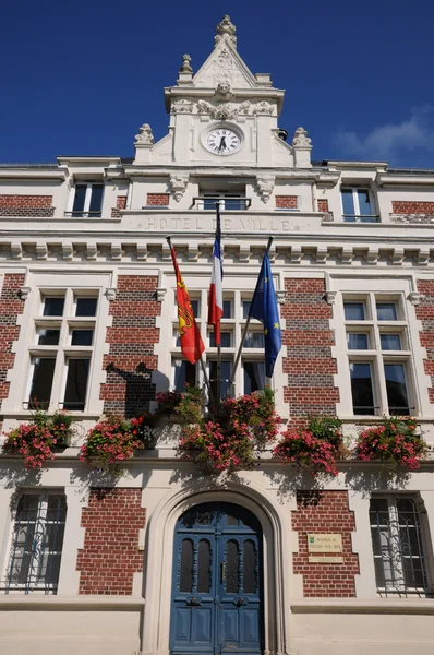France, the historical city hall of Villers ur Mer — Stock Photo, Image