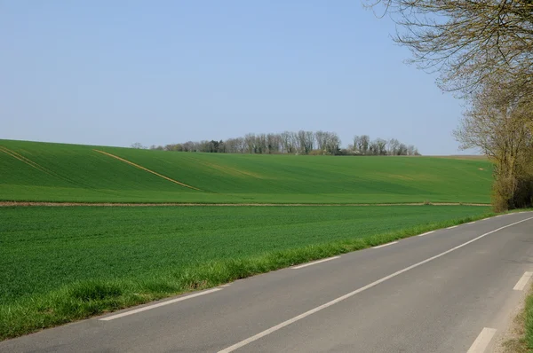 France, a country road in Val d Oise — Stock Photo, Image