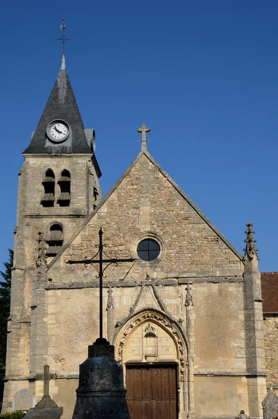 Ile de france, den gamla kyrkan av villers sv arthies — Stockfoto