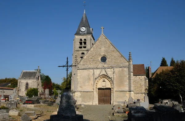 イル ・ ド ・ フランス、ヴィレール en arthies の古い教会 — ストック写真