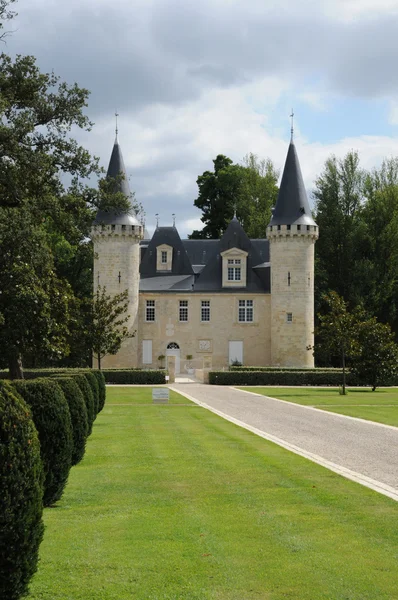 Замок Agassac в регіоні Gironde — стокове фото