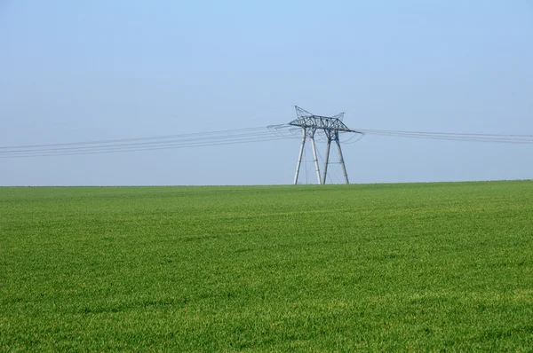 An electric line in Val d Oise — Stock Photo, Image