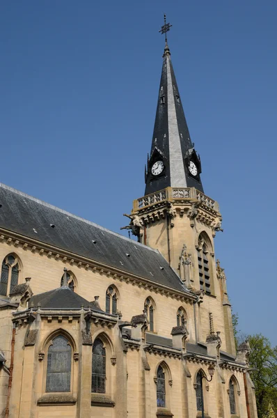 Церковь Виньи в Валь-д "Уаз — стоковое фото