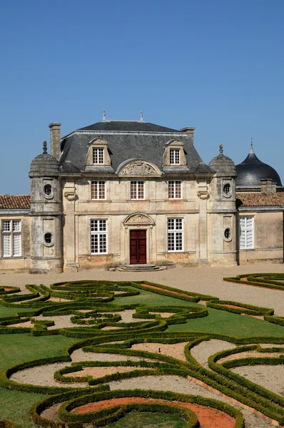 Franciaország, a klasszikus vár Malle Gironde — Stock Fotó
