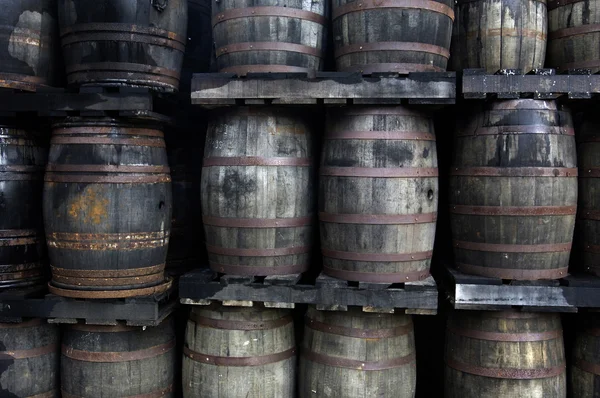 Rumové sudy — Stock fotografie