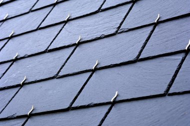 Close up of slates on a roof clipart