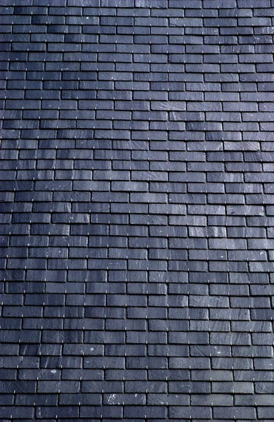 Close up van leien op een dak — Stockfoto