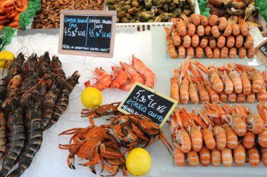 Stall of crustacean clipart