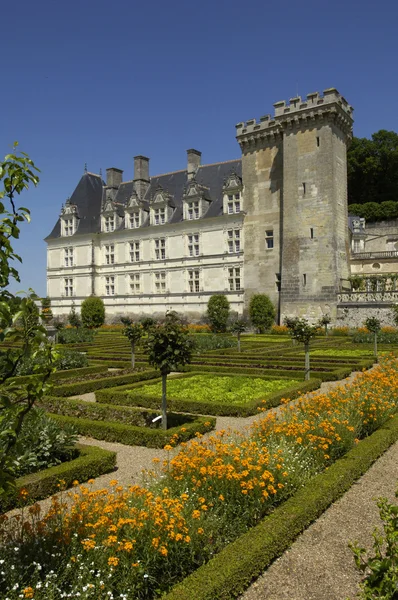 França, o castelo renascentista de Villandry — Fotografia de Stock
