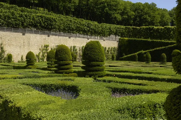 Ogród francuski z villandry castel — Zdjęcie stockowe