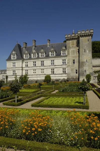 França, o castelo renascentista de Villandry — Fotografia de Stock