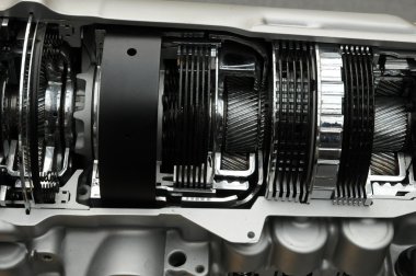 Close up of a car gearbox clipart