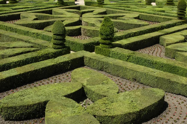 stock image French formal garden of Villandry castel