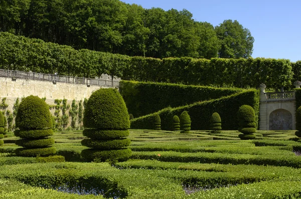 ヴィランドリー城のフランス式庭園 — ストック写真