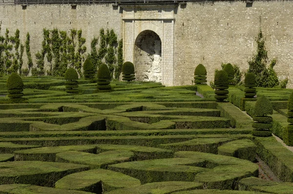 Giardino formale francese del castello di Villandry — Foto Stock