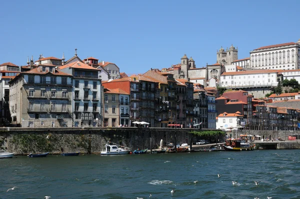 stock image Portugal, view of Porto from Douro river