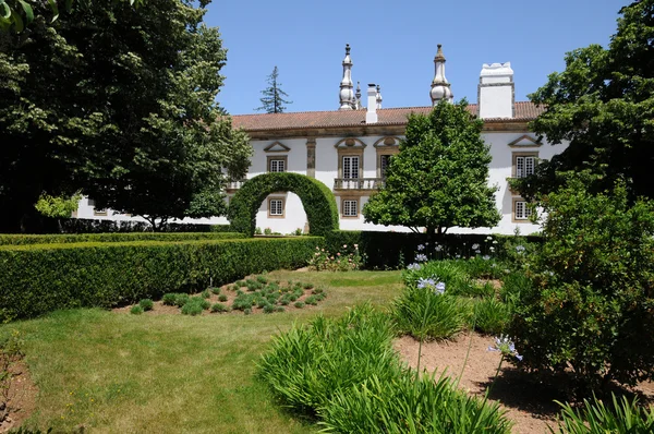 Portugalsko, zahrada mateus paláce ve vila real — Stock fotografie