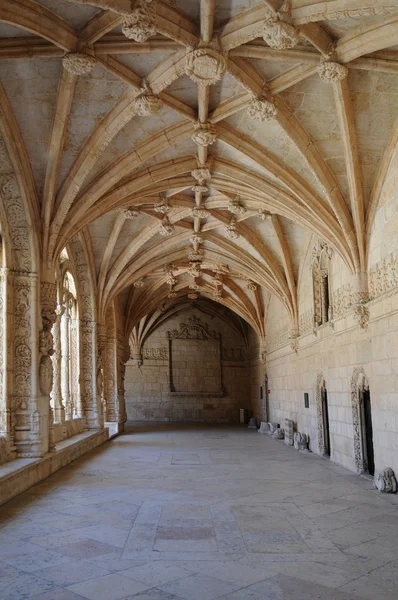 stock image Portugal, cloister of Jeronimos monastery in Lisbon