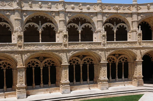 stock image Portugal, cloister of Jeronimos monastery in Lisbon