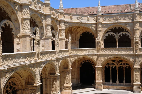 stock image Portugal, cloister of Jeronimos monastery in Lisbon