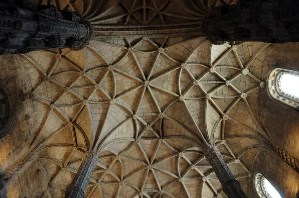 stock image Portugal, interior of Jeronimos monastery in Lisbon