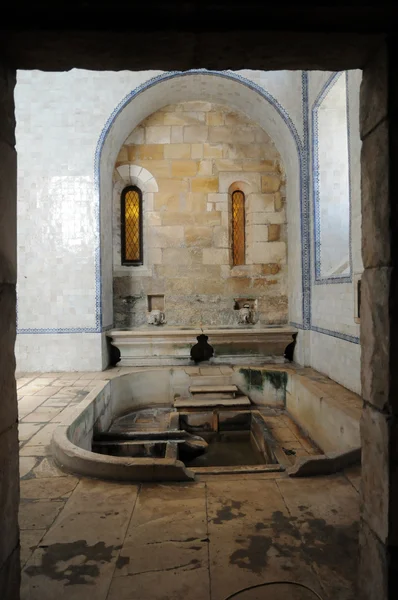 stock image The kitchen of Alcobaca monastery in Portugal