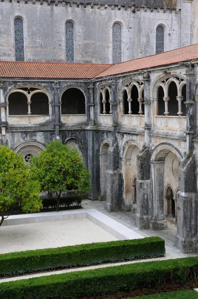 stock image The cloister of Alcobaca monastery in Portugal