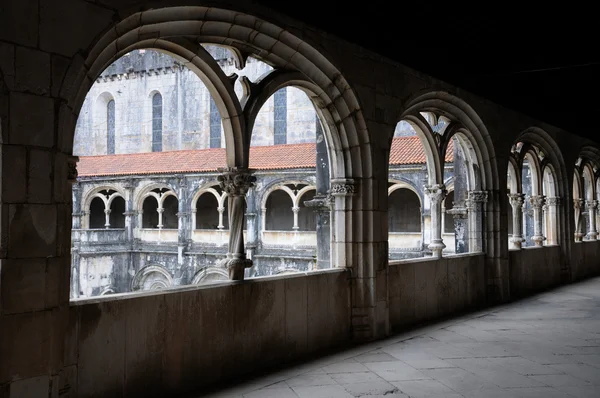 stock image The cloister of Alcobaca monastery in Portugal