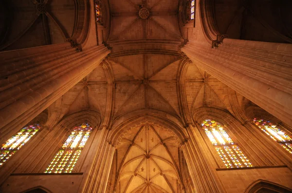 Interior do Mosteiro da Batalha em Portugal — Fotografia de Stock