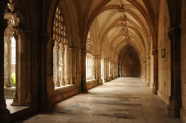 Renaissance cloister of Batalha monastery in Portugal — Stock Photo, Image