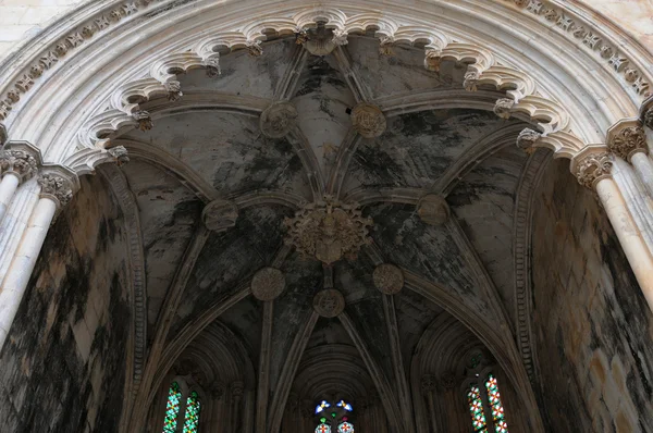 Wnętrze klasztoru Batalha w Portugalii — Zdjęcie stockowe