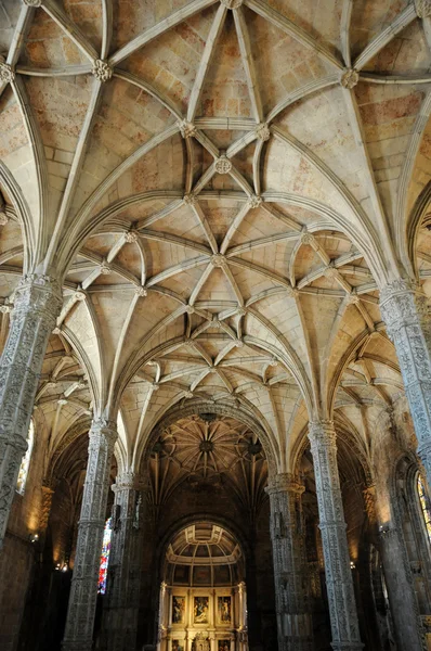 stock image Portugal, interior of Jeronimos monastery in Lisbon